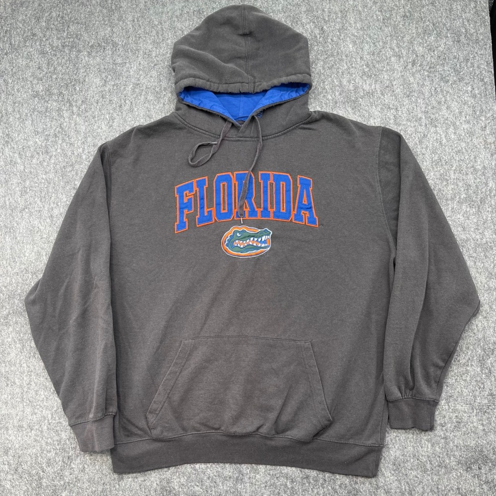 Florida Gators Hoodie Mens 2XL Charcoal Gray Embroidered Logo Stadium Athletics